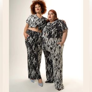 Tamara Malas JESSICA TORRES X TM PILOT PANT, Size 10/12 BNWT, ABSTRACT COW print